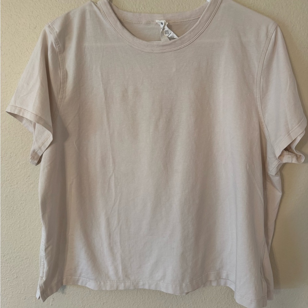 Cream Lululemon shirt